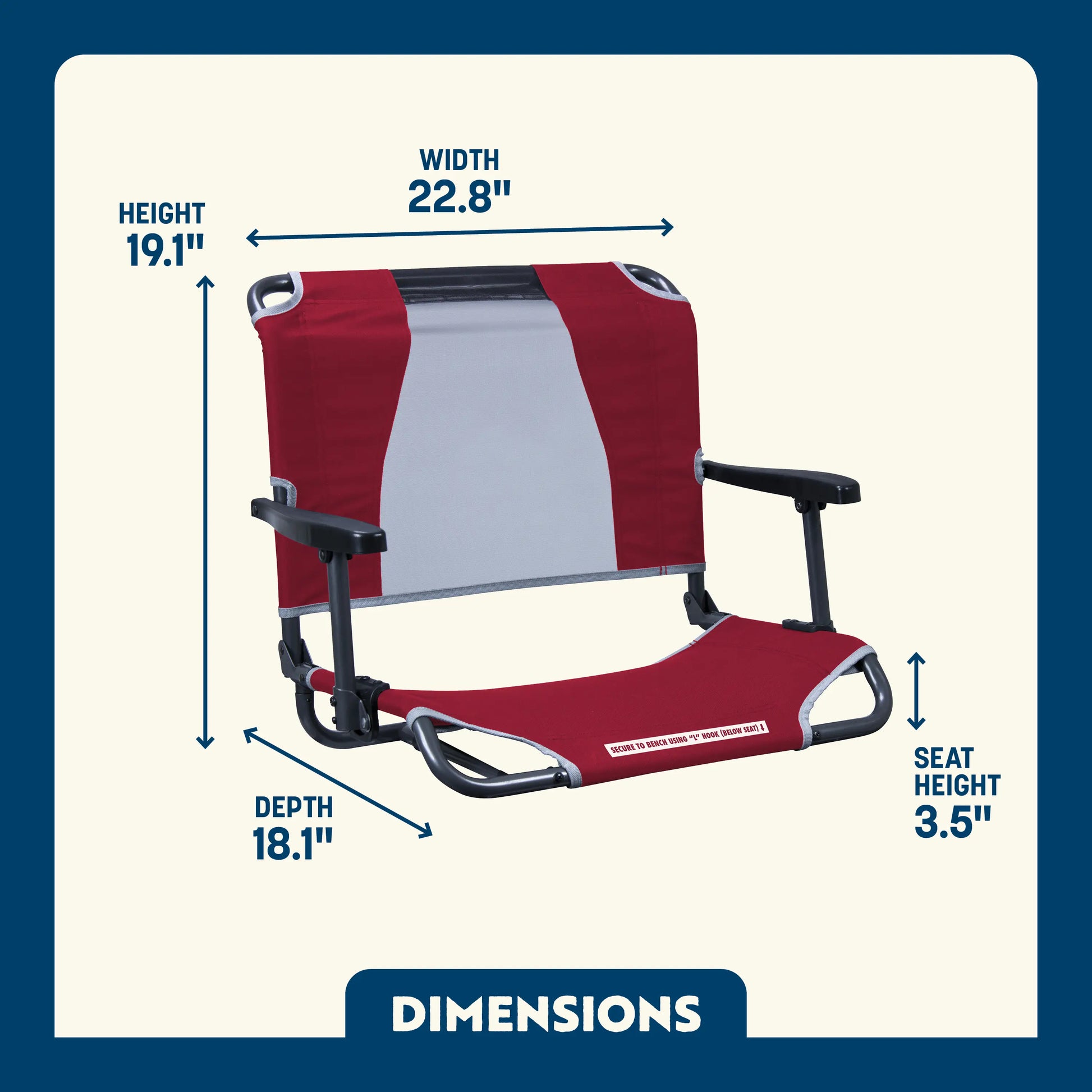 Big Comfort Stadium Chair™ with Armrests - J56V