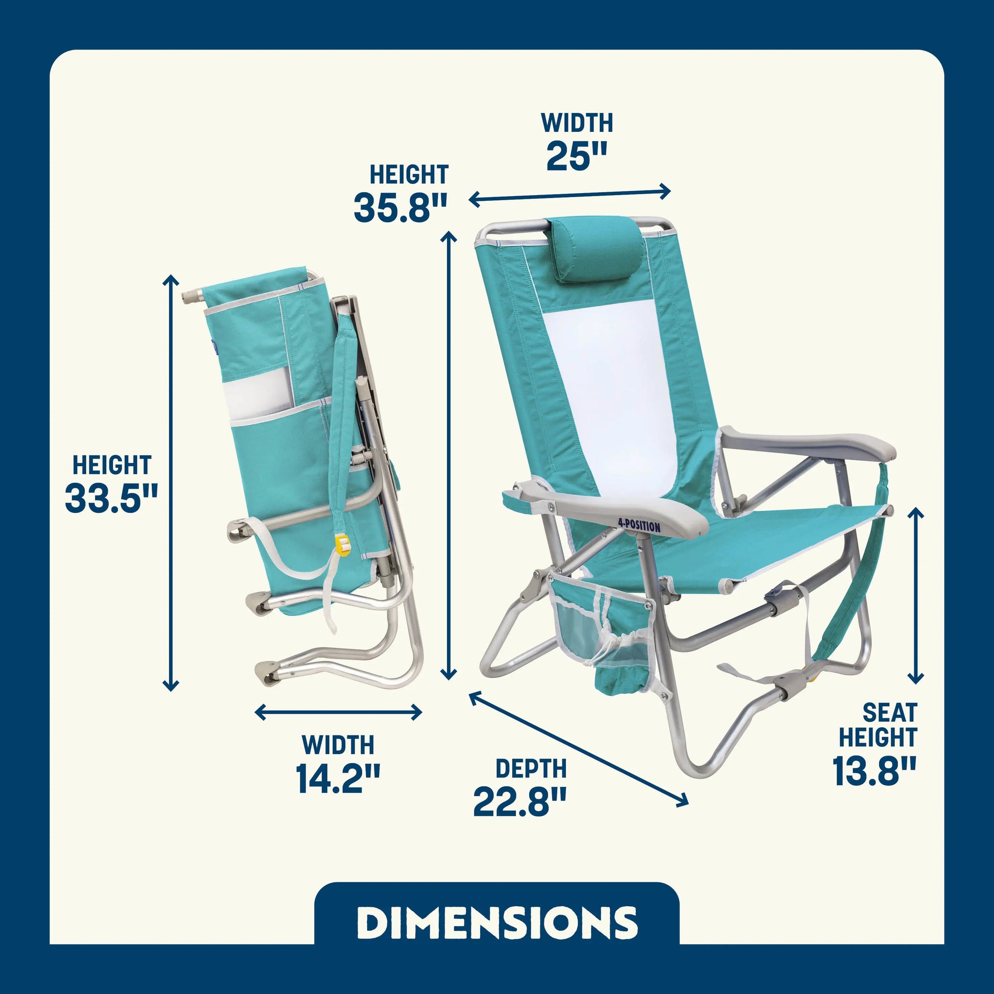 Bi-Fold Beach Chair™ - P75M