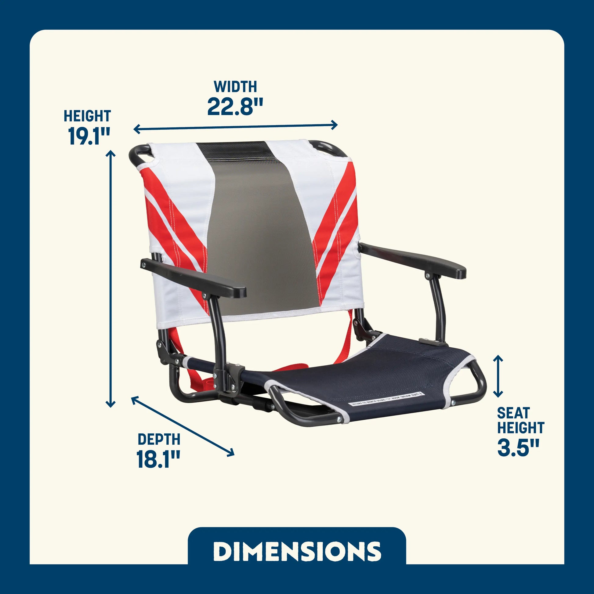 Big Comfort Stadium Chair™ with Armrests - J56V