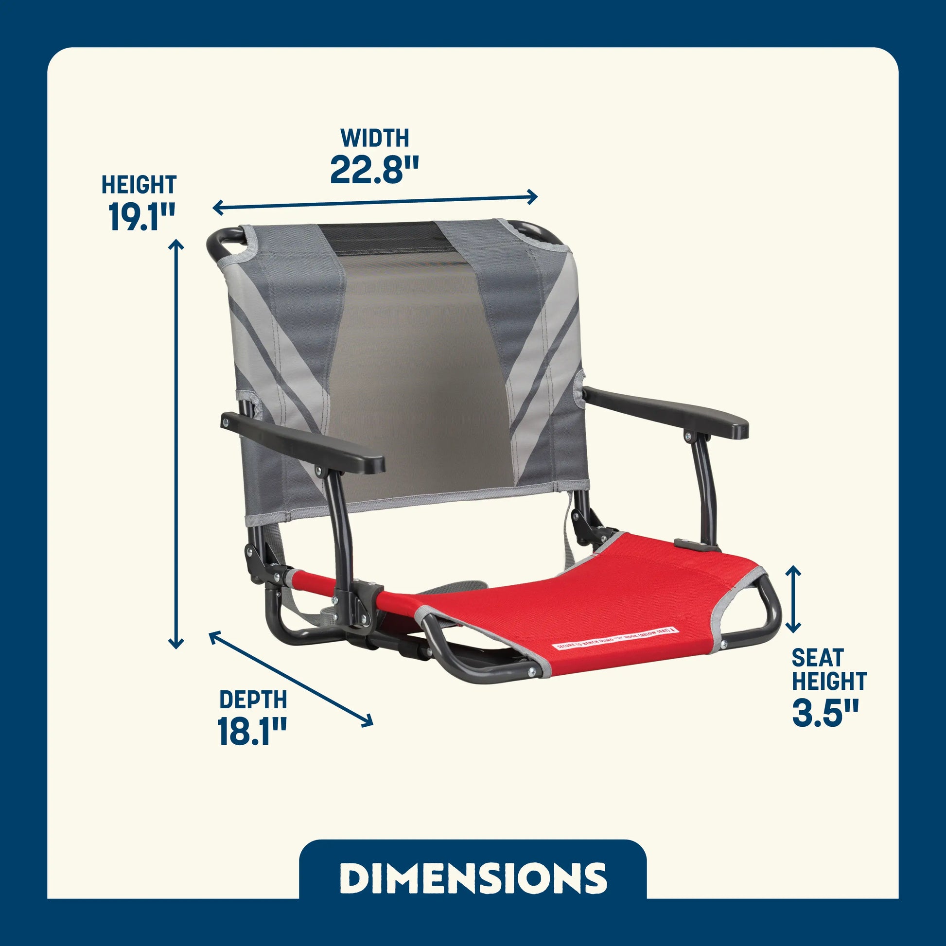 Big Comfort Stadium Chair™ with Armrests - J56V