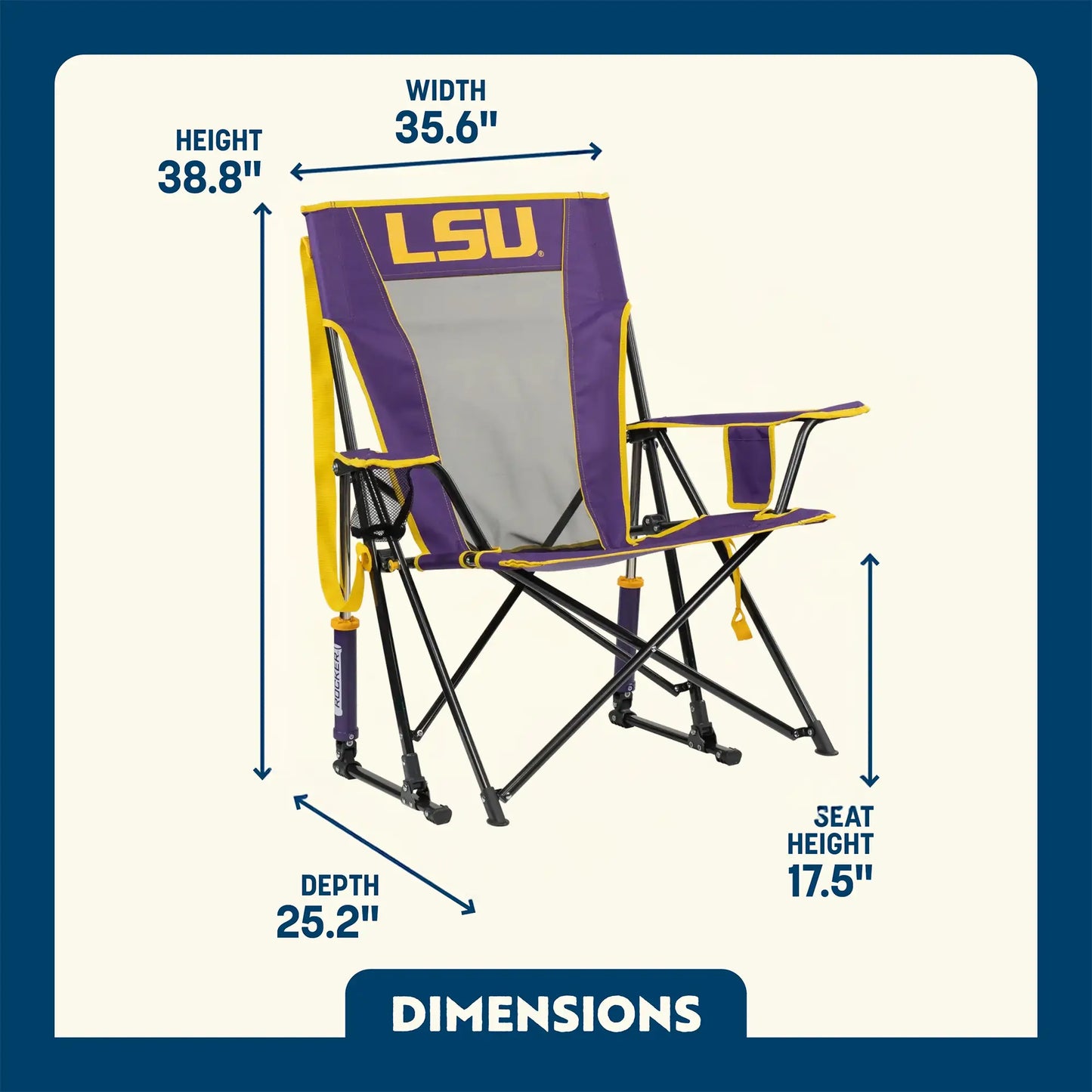 College Comfort Pro Rocker™ - LSU Tigers - 2XJO