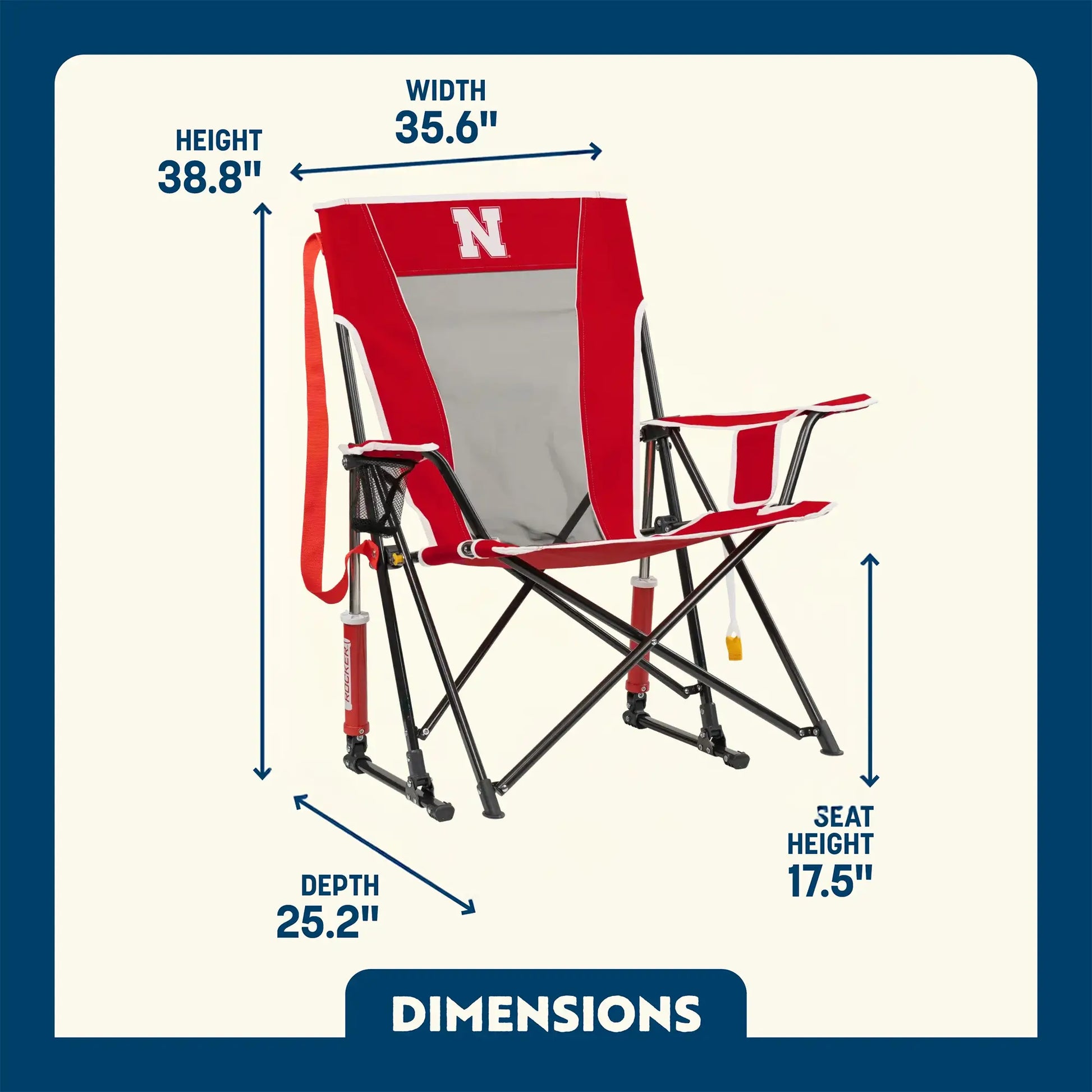 College Comfort Pro Rocker™ - Nebraska Cornhuskers - ZESE