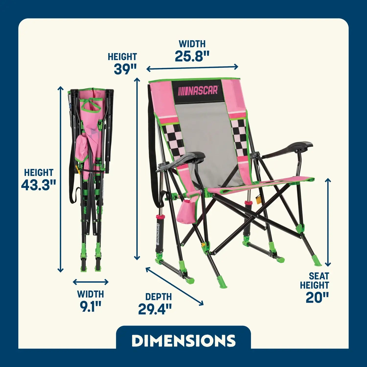 RoadTrip Rocker™ - NASCAR For Her - 9BK7