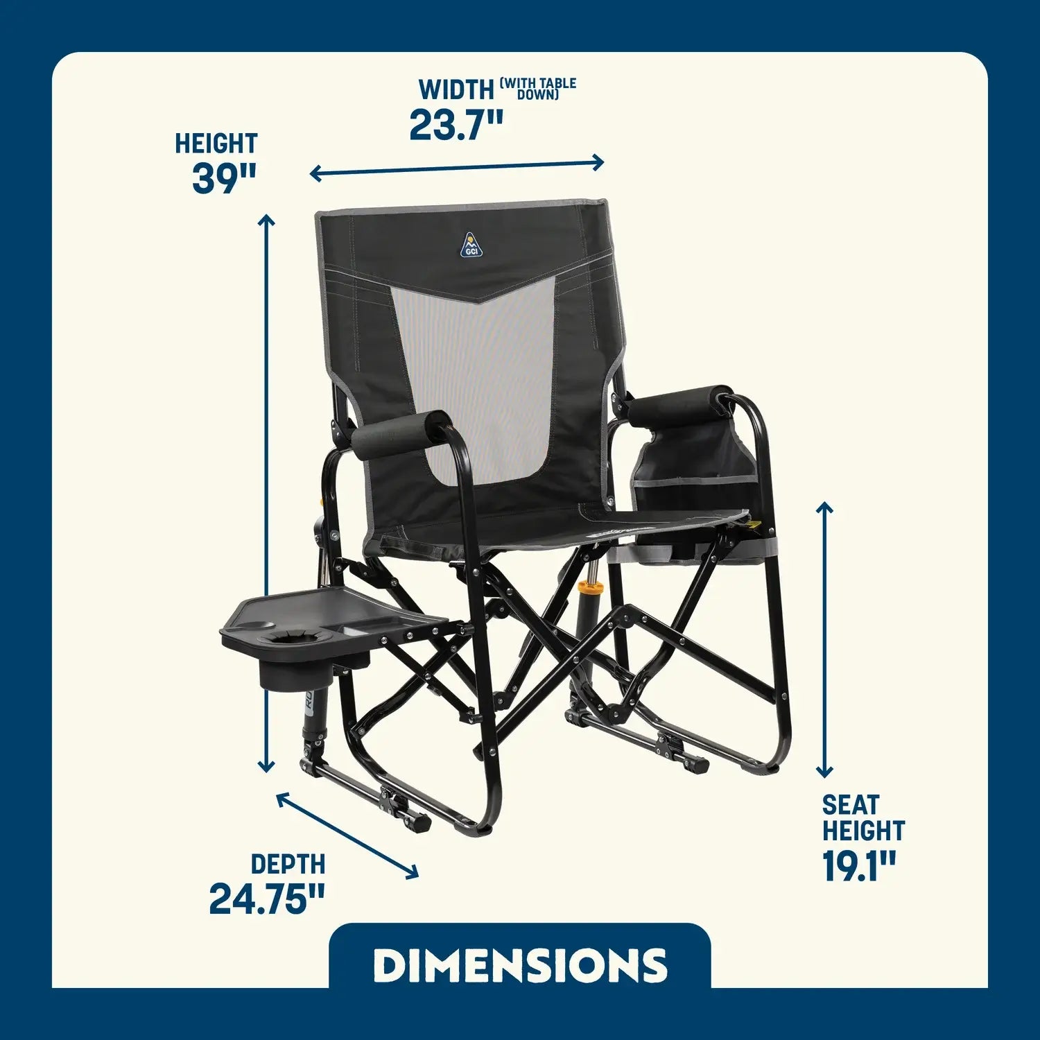 Stowaway Rocker™ with Side Table - S1ZP